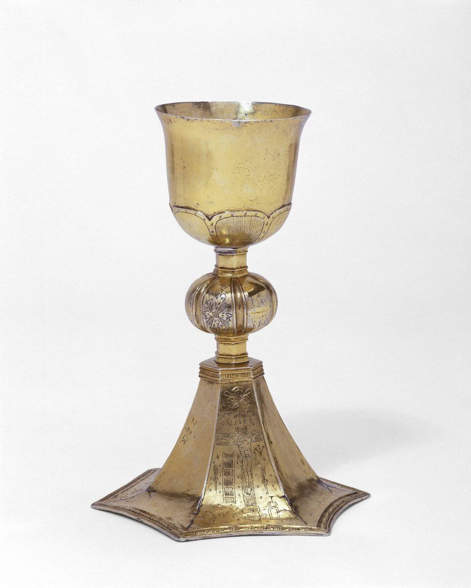 The Mount Keefe Chalice Chalice. 'As well as the mystery around how it ended up going from the hands of the soldiers who killed the priests to the auction of the antiquarian Robert Day’s collections, it is a precious reminder of our past.' Photo: V&amp;A