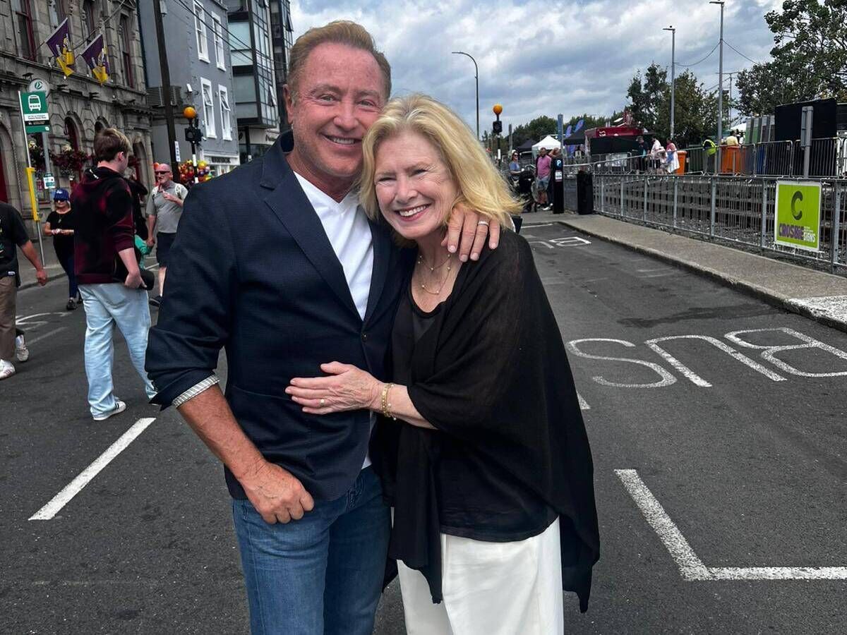 Michael Flatley with his sister Anne-Marie at the Fleadh Cheoil na hÉireann in Wexford. Picture: Alison O'Reilly