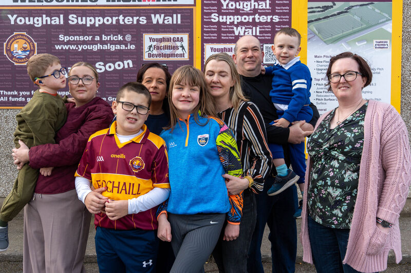 (Left to right) Colm Foley, his mother Nikkie Foley, Jack Ormond, his mother Neasa, Grace O'Connell, her mother Patricia, John Phillips, his son Sebastian, and Frances O’Callaghan. The members of the 'Bridging the Gap' group believe their children can access the mainstream second-level curriculum but in a different environment and with more supports. Picture: Noel Sweeney