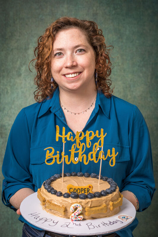 Lucy Marshman uses fruit, cheese, yoghurt and peanut butter to create her cakes.