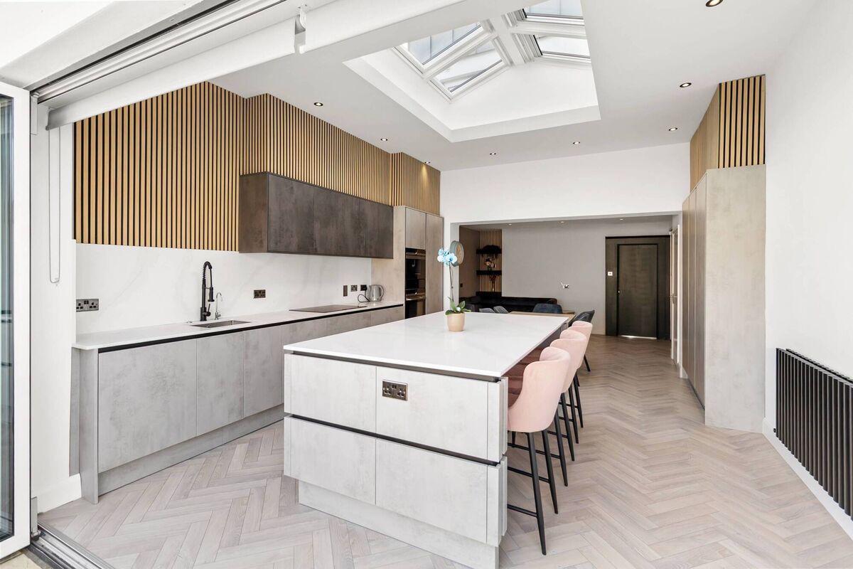 Rooflight over kitchen extension