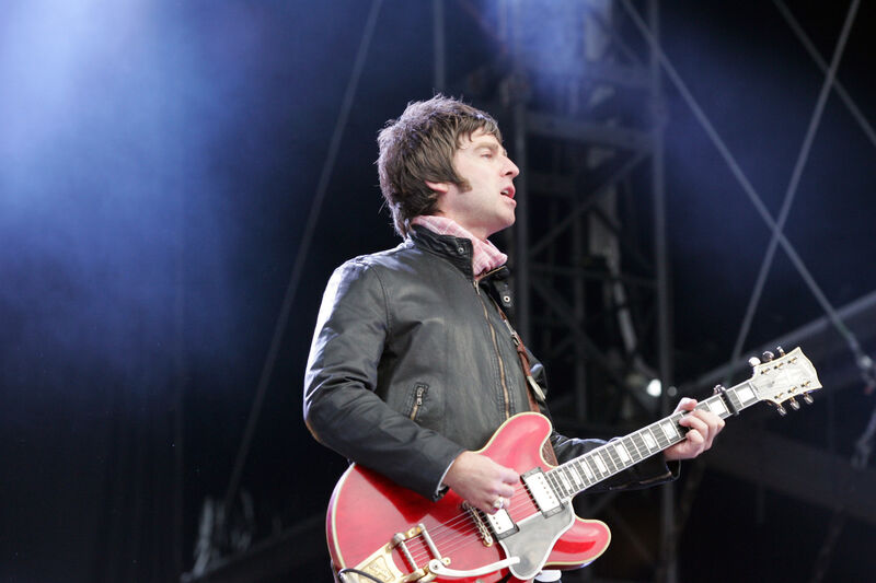 Noel Gallagher performing with Oasis at Slane Castle. Picture: Collins Photos
