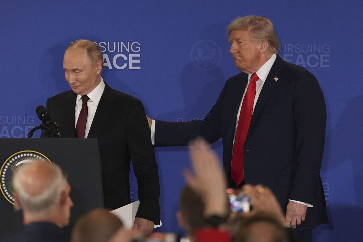 President Donald Trump, right, and Russia's President Vladimir Putin depart at the conclusion of a joint press conference at Joint Base Elmendorf-Richardson, Alaska, Friday, Aug. 15, 2025. (AP Photo/Jae C. Hong) President Donald Trump, right, and Russia's President Vladimir Putin depart at the conclusion of a joint press conference at Joint Base Elmendorf-Richardson, Alaska, Friday, Aug. 15, 2025. (AP Photo/Jae C. Hong)