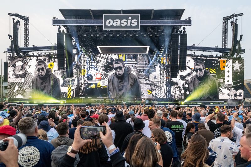  Oasis on stage at Saturday's gig in Croke Park. Picture: Chani Anderson