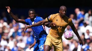 <p>Chelsea's Moises Caicedo (left) and Crystal Palace's Jean-Philippe Mateta battle for the ball during the Premier League match at Stamford Bridge, London. Picture date: Sunday August 17, 2025. PA Photo. Photo credit should read: John Walton/PA Wire</p>