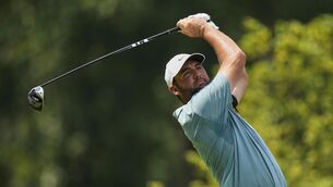 <p>ME AGAIN: Scottie Scheffler hits on the second hole during the final round of the BMW Championship golf tournament Sunday, Aug. 17, 2025, in Owings Mills, Md. (AP Photo/Stephanie Scarbrough)</p>