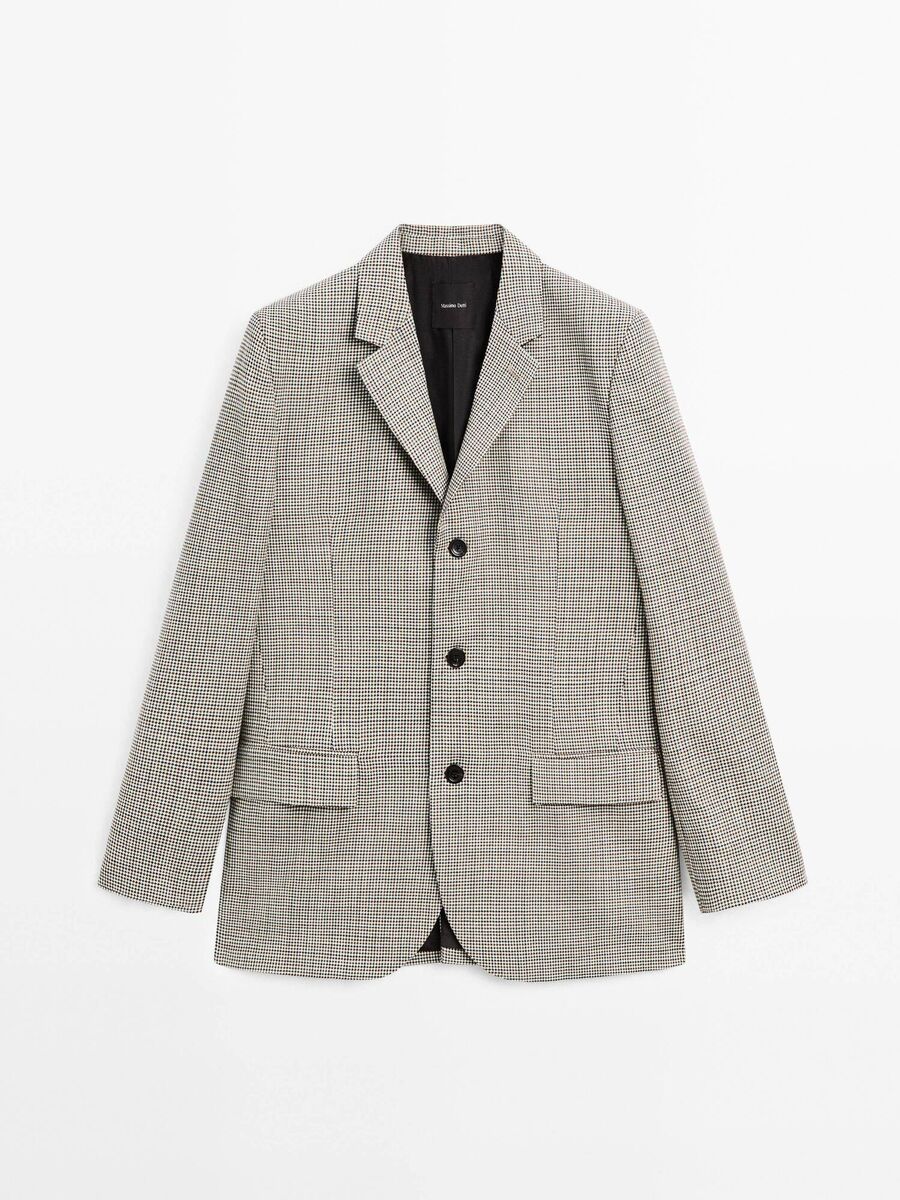 Fashion Houndstooth Blazer, €169, Massimo Dutti.
