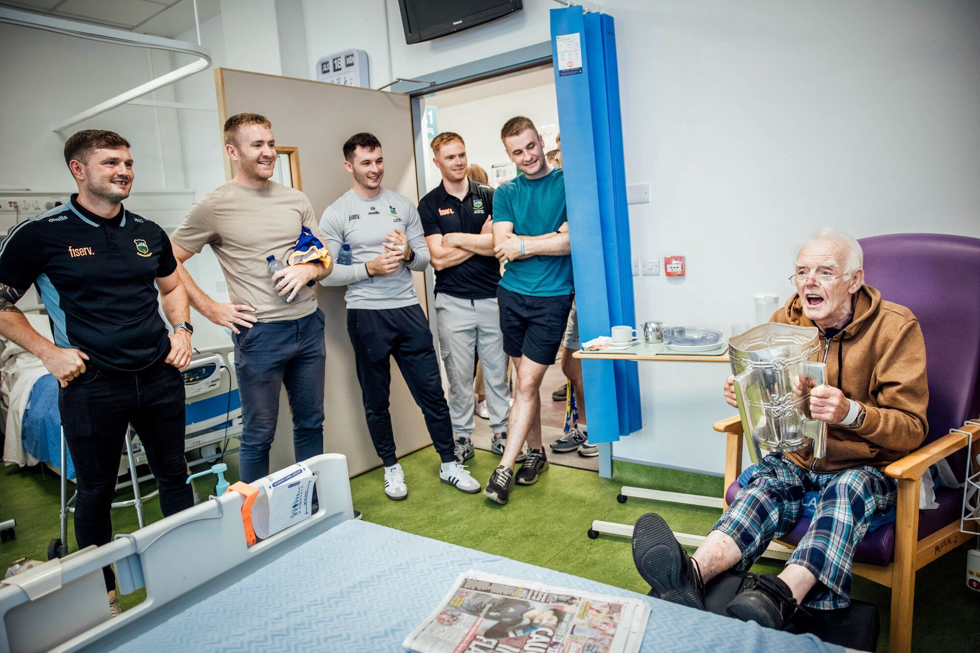 Gallery: Liam MacCarthy still spreading joy in Tipperary as hurlers visit Nenagh Hospital