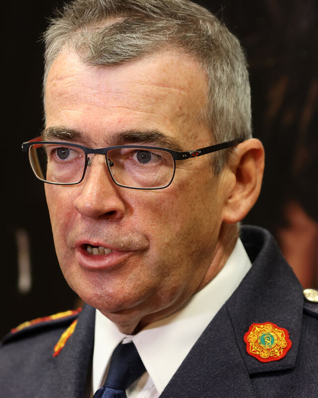 Garda Commissioner Drew Harris speaking at Templemore. Picture: Brendan Gleeson