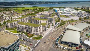 <p>A CGI configuration of the Mahon Point extension proposal. Picture: Visual Lab Ireland. </p>