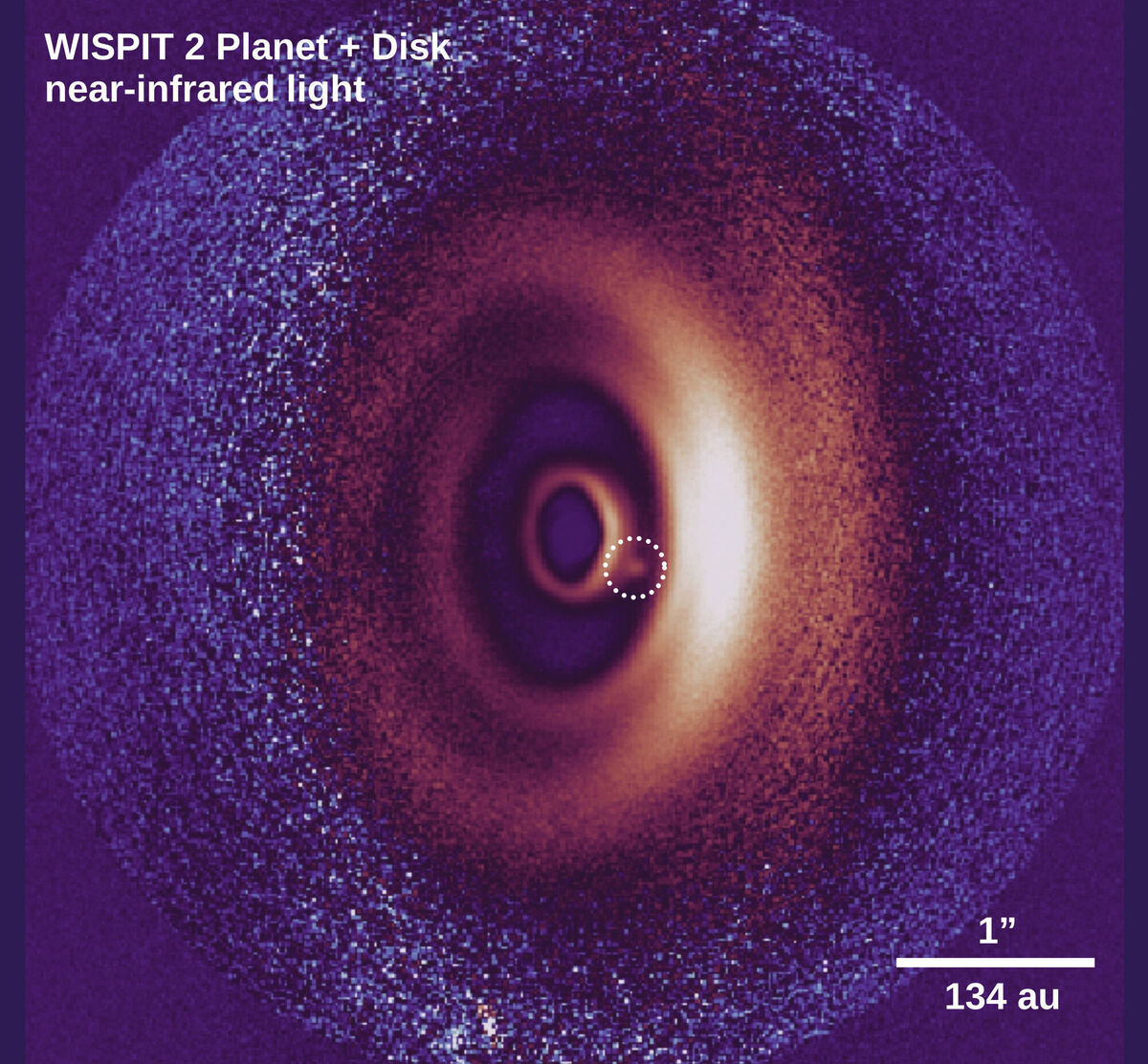 These observations were taken with the ESO Very Large Telescope in near-infrared light. Picture: C. Ginski/R. van Capelleveen et al/PA Wire These observations were taken with the ESO Very Large Telescope in near-infrared light. Picture: C. Ginski/R. van Capelleveen et al/PA Wire