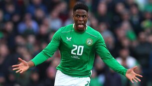 <p>BACK IN BUSINESS: Chiedozie Ogbene is back in the Ireland squad. ©INPHO/James Crombie</p>