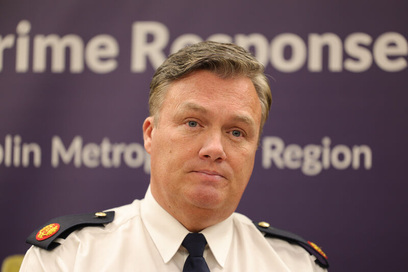  Assistant Commissioner Paul Cleary briefing the media today at Dublin Castle. Picture: Leah Farrell / © RollingNews.ie