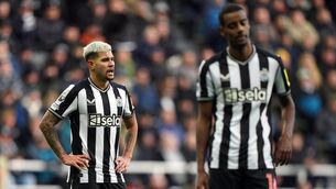<p>Bruno Guimaraes (left) has not spoken to Alexander Isak (Owen Humphreys/PA)</p>