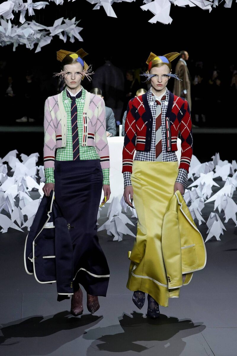 Models walk the runway wearing Thom Browne during February 2025 New York Fashion Week on February 11, 2025 in New York City. (Photo by Arturo Holmes/Getty Images)