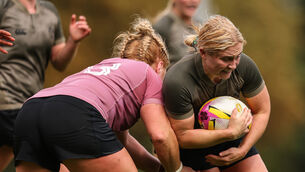 <p>Neve Jones at Ireland training in Towcestrians Sports Club, Northampton. Pic: Ben Brady, Inpho</p>