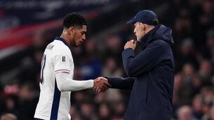 <p>Thomas Tuchel (right) has apologised to Jude Bellingham (John Walton/PA)</p>