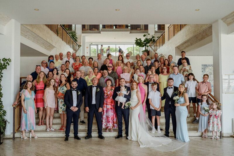 Megan Reidy and Eric O’Keeffe with their daughter Fiadh O'Keeffe and wedding guests. Pictures: Eternity Weddings Megan Reidy and Eric O’Keeffe with their daughter Fiadh O'Keeffe and wedding guests. Pictures: Eternity Weddings