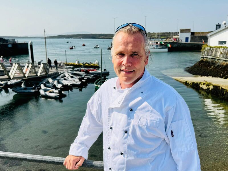 Youen Jacob prepares for RNLI Baltimore Fundraising BBQ with fellow chef Derry Clarke, taking place on 6 September 2025 at Baltimore Sailing Club. Pic: Denis Minihane Youen Jacob prepares for RNLI Baltimore Fundraising BBQ with fellow chef Derry Clarke, taking place on 6 September 2025 at Baltimore Sailing Club. Pic: Denis Minihane