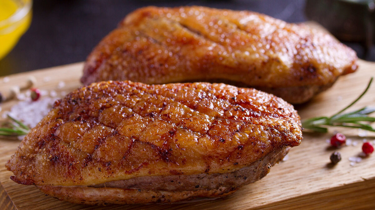 Matt Tebbutt's Duck Breast with Goat’s Cheese and Cherries