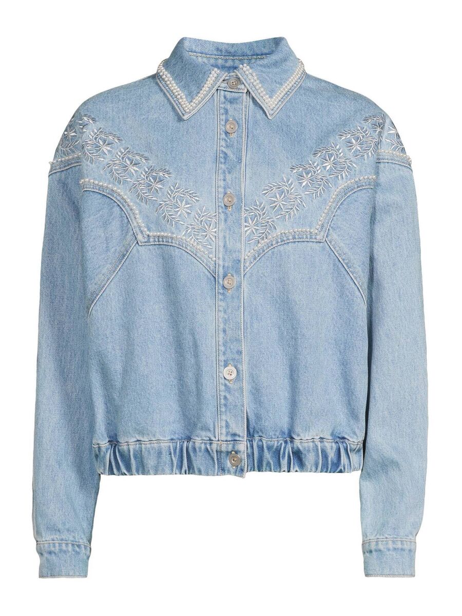 Pearl Embroidered Denim Jacket, €72, Very Pearl Embroidered Denim Jacket, €72, Very