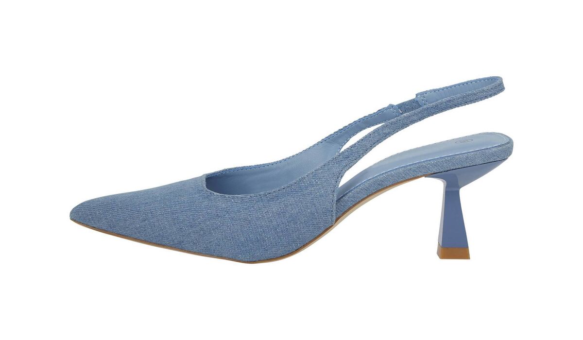 Denim Slingback Kitten Heel, €24.99, TKMaxx Denim Slingback Kitten Heel, €24.99, TKMaxx