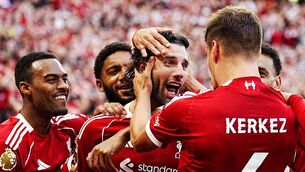 <p>HUNGARY FOR MORE: Liverpool's Dominik Szoboszlai is in red hot form ahead of Hungary's clash with Ireland. Pic: Peter Byrne/PA</p>