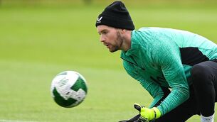 <p>NICE CATCH: Ireland keeper Caoimhin Kelleher in Abbotstown. 'There's good people there that would know what to do with that money.' Pic: Stephen McCarthy/Sportsfile</p>