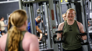 <p>Aoife Wafer during an Ireland gym session at the Underground Gym, Brighton. Pic: Ben Brady, Inpho</p>