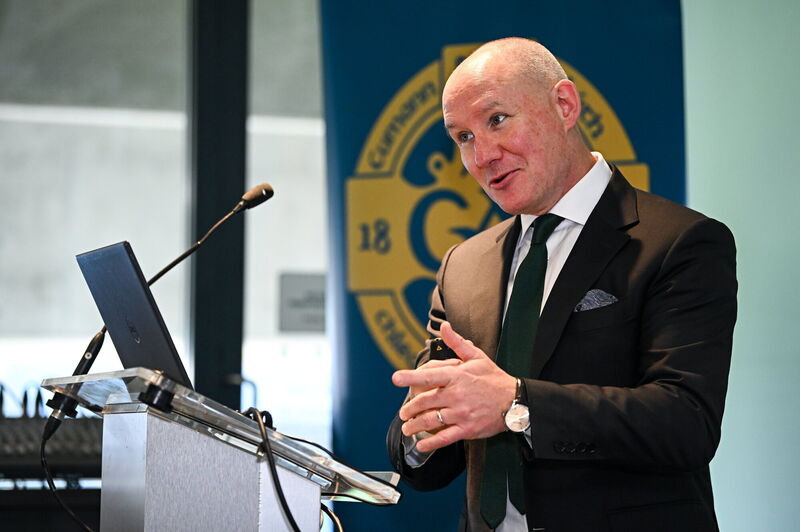 Jim Gavin speaking last October during a briefing at Croke Park on the GAA Football Review Committee which he chaired. File picture: Seb Daly/Sportsfile Jim Gavin speaking last October during a briefing at Croke Park on the GAA Football Review Committee which he chaired. File picture: Seb Daly/Sportsfile