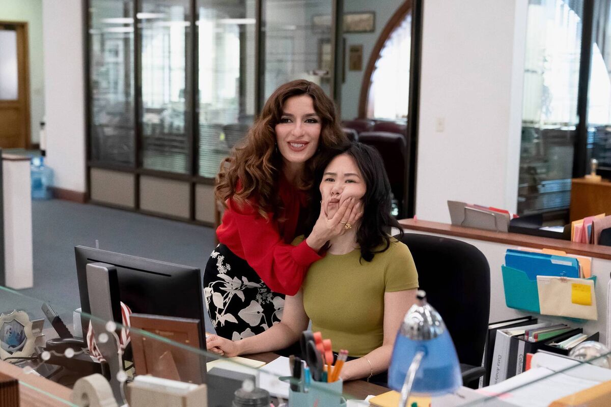 Sabrina Impacciatore as Esmeralda and Ramona Young as Nicole in The Paper Sabrina Impacciatore as Esmeralda and Ramona Young as Nicole in The Paper