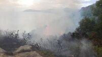 VIDEO: Dublin Fire Brigade called to blaze at Killiney Hill