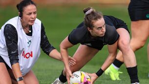 <p>Assistant Backs &amp; Attack Coach Larissa Muldoon is one of those women in a coaching brief. Pic: Ben Brady/Inpho</p>