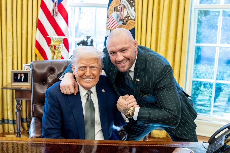 US president Donald Trump with UFC fighter Conor McGregor in the Oval Office. Ireland was mortified. Picture: X/@POTUS US president Donald Trump with UFC fighter Conor McGregor in the Oval Office. Ireland was mortified. Picture: X/@POTUS
