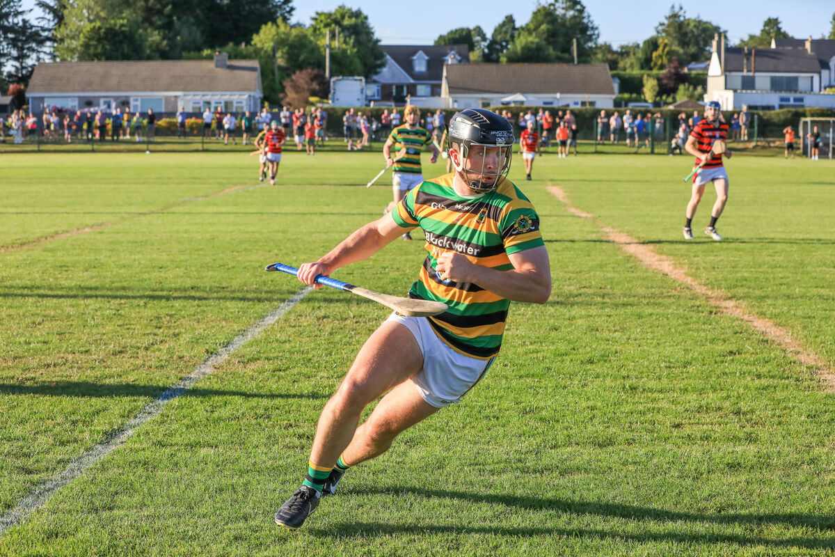 Glen's Georaid Murphy breaks down the wing during the Division 6 final between Glen Rovers and Cloyne. Picture: David Creedon