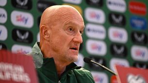 <p>Head coach Marco Rossi during a Hungary media conference at the Aviva Stadium in Dublin. Photo by Ben McShane/Sportsfile</p>