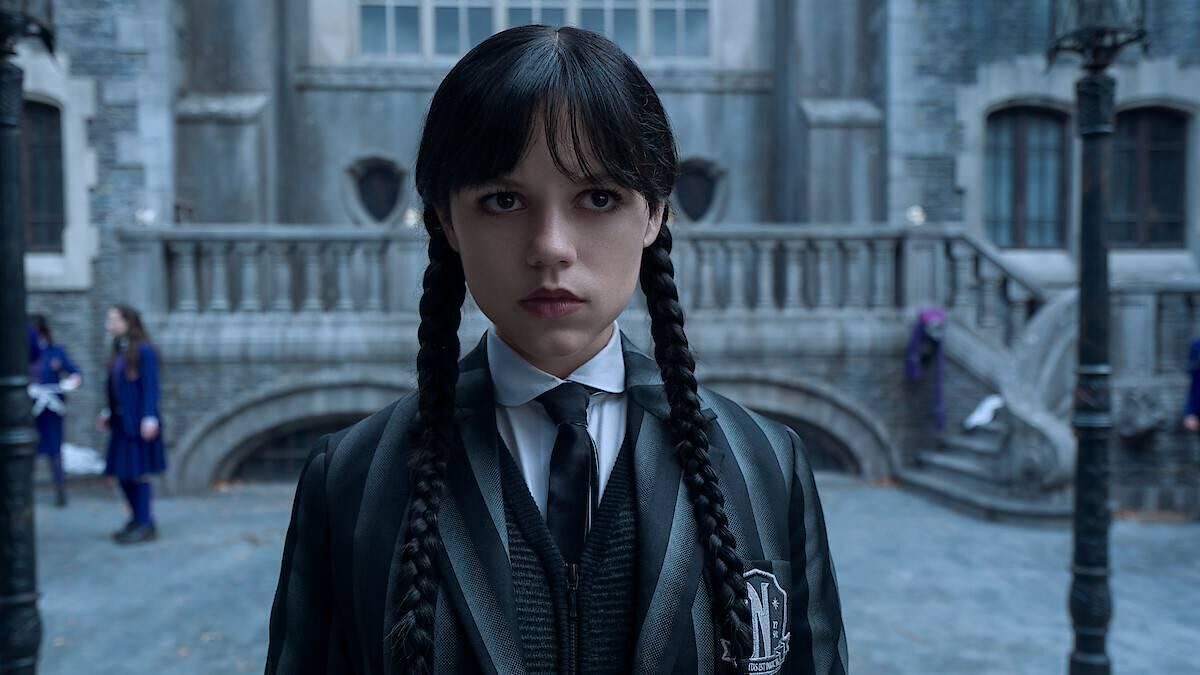  Jenna Ortega as Wednesday Addams in a scene from 'Wednesday' which was filmed in Ireland. Picture: Courtesy of Netflix