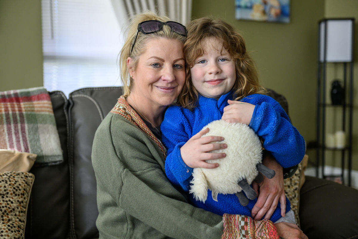 Tiernan Power Murphy (right) with his mother Avril. He had originally been told of a 10-year wait for specialist dental care as he needs to go under general anaesthetic. Picture Dan Linehan