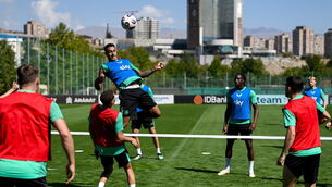 <p>Adam Idah has scored crucial goals off the bench for Ireland against Bulgaria and Hungary but he could do without being classified as a supersub. Pic: Stephen McCarthy/Sportsfile</p>