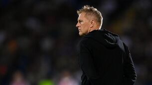 <p>FIGHT BACK: Republic of Ireland head coach Heimir Hallgrimsson during the match in Armenia. Pic: Stephen McCarthy/Sportsfile</p>