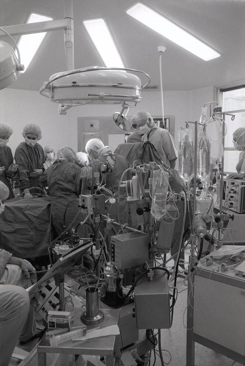 Team led by Professor Freddie Wood, the surgeon who was central to the development of the heart transplant programme Team led by Professor Freddie Wood, the surgeon who was central to the development of the heart transplant programme