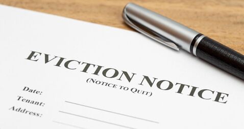 Eviction Notice Document on table