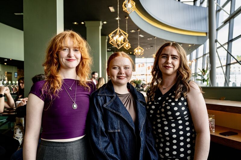 Molly, Lucy, and Grace Donnery at Cork Opera House for Remembering Talos, the gala opening of the fifth Sounds From a Safe Harbour festival. Picture: Chani Anderson
