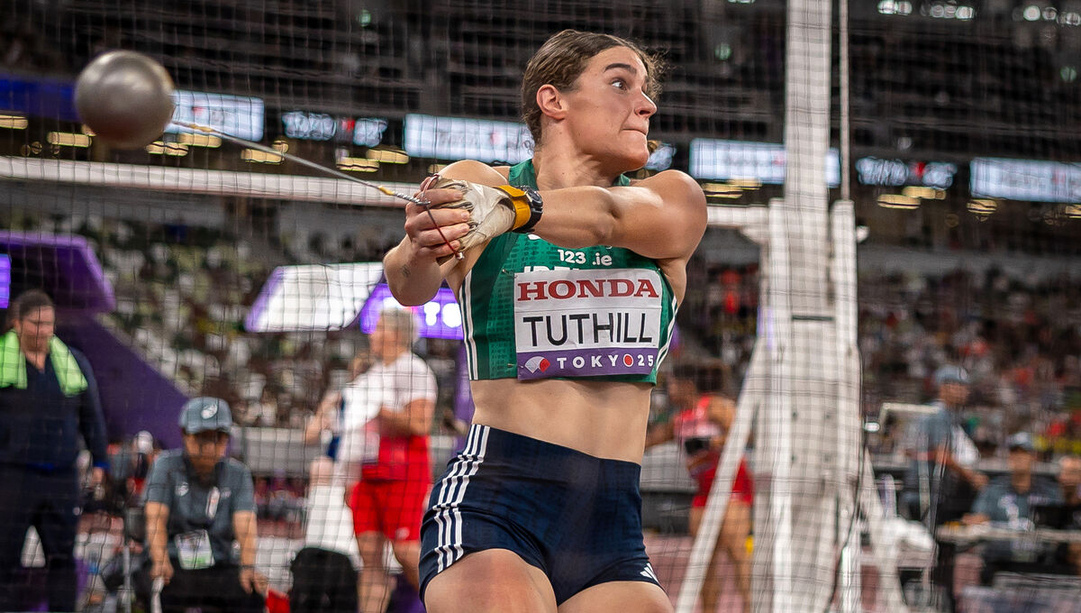 FIRST FINAL: Ireland’s Nicola Tuthill during the Women's Hammer Throw. Pic:©INPHO/Morgan Treacy
