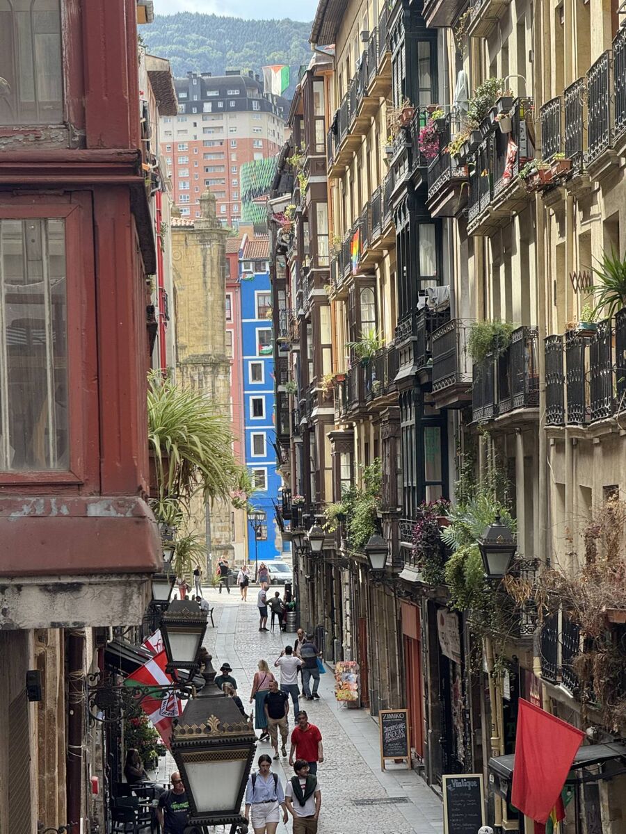 The streets of Bilbao in northern Spain The streets of Bilbao in northern Spain