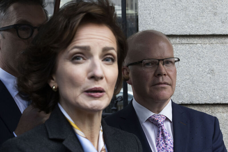 Presidential hopeful and Iona Institute spokeswoman Maria Steen, alongside Aontú leader Peadar Tóibín. Picture: SAM BOAL/Collins Photos Presidential hopeful and Iona Institute spokeswoman Maria Steen, alongside Aontú leader Peadar Tóibín. Picture: SAM BOAL/Collins Photos