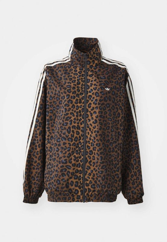 Leopard print ‘Firebird’ oversized tracktop, Adidas, €140 Leopard print ‘Firebird’ oversized tracktop, Adidas, €140