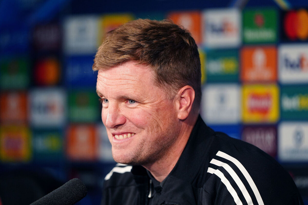 Newcastle United manager Eddie Howe during a press conference at St James' Park. Pic: Owen Humphreys/PA Wire.