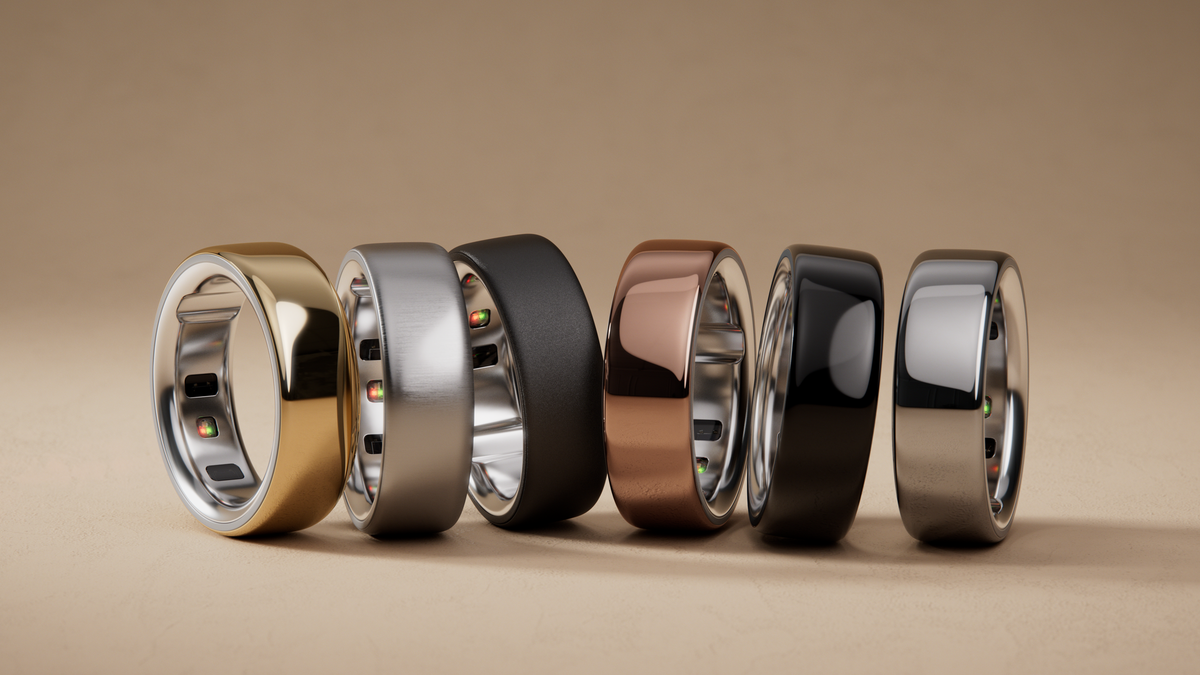 The Oura Ring 4 is available in brushed silver, black, gold and rose gold. Picture: Oura. The Oura Ring 4 is available in brushed silver, black, gold and rose gold. Picture: Oura.