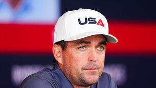 <p>United States captain Keegan Bradley during a press conference at the Bethpage Black Course, Pic: Mike Egerton/PA Wire. </p>